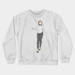 White Shirt Moon Collection Crewneck Sweatshirt